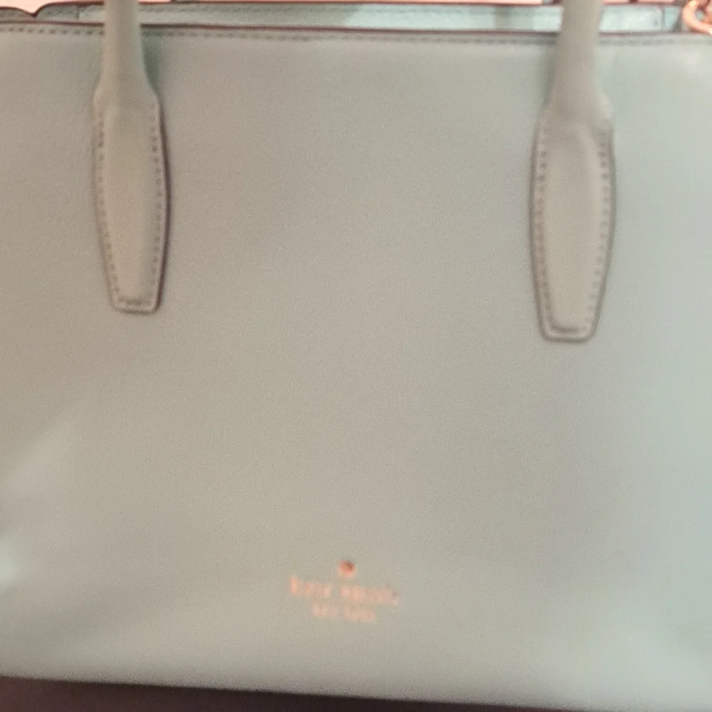 Kate Spade Mint Green Handbag with nwot bag charm&Nwot dust bag.